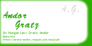 andor gratz business card